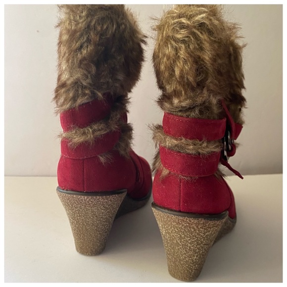 Breckelles Kansas mid-calf wedge boots NWOT size 7 - Picture 5 of 7